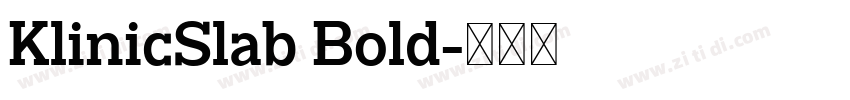 KlinicSlab Bold字体转换 KlinicSlab Bold字体转换